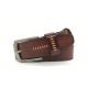 1- 1/2 Width Mens Full Grain Leather Belt Single Prong Big Buckle Light Brown Color