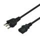 3Pin Brazil Plug Electrical Power Cord 1m 1.5m 1.8m 2m For PC Adapter