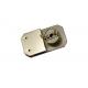 Square Shiny Brass Purse Twist Turn Lock , Metal Handbag Turnlock Clasp Lock