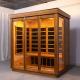 4 Person Indoor Solid Wood Carbon Far Infrared Sauna Room With Glass Door