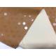 0.2mm For Wadded Coat Garment Leather Fabric Honey Color With Pu Coated And Shining Dot