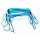 Blue Coil Tool Lanyard Elasticated Spring Tool Tether With Double Loop Ends