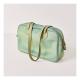 Green PU Shoulder Bag 35cm 21cm Nylon Tote Bag With Zipper