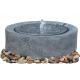 Black Marble Cast Asian Buddha Water Fountain Outdoor In Chinese Stone Mill Shape