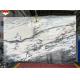Snow Mountain White Marble Big Slab for Modern Design Dining Table Top Natural Stone