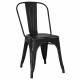 Kitchen Dining Metal Side Chair In Bronze Poly And Bark Trattoria Optional Colour