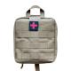 Khaki Color First Aid Kit Storage Bag for Medicine Storage Capacity Below 21 Litre