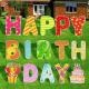 Colorful Die Cut Coroplast Letters 5mm Corrugated Birthday Yard Signs