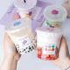 Disposable 8oz Clear Plastic Dessert Cup Ice Cream Boba Container Logo Custom