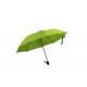Fiberglass Frame Green Mini Folding Umbrella , Strong Folding Umbrella