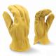 10.5 Inch Womens Leather Work Gloves Yellow Fire Proof