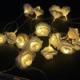 Indoor Led Rose String Lights 6 Cm Shape Diameter For Wedding / Christmas