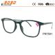 Fashionable reading glasses,power range +1.0 to +4.00,made of plastic frame with pattern in the temple