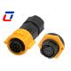 IP67 5A Outdoor 11 Pin Connector Male And Female Waterproof Push Lock 300VAC M19