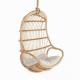 360mm Height 200mm Width Rattan Hanging Egg Chair , Egg Doll Chair steel frame