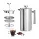350ml Double Wall Stainless Steel Coffee Press Palm Restaurant French Press