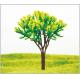 16cm Architectural Plastic Miniature Model Trees In Hand Made With Green