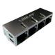 Quad Port Rj45 1000Base-T XFGIB100-CLxu4-4MS Gigabit Jack Shield W/LED