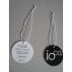 custom luxury jewelry paper hang tag with elastic string artwork printing