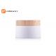 120g white cream jar with wooden texture cap for cosmetic packaging