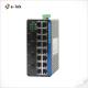 16 Port Industrial Unmanaged Ethernet Switch with 10/100M Auto-Negotiation, 4x1000Base-FX SFP, Redundant Dual DC Power