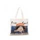 Cartoon Pattern Folding Canvas Tote Bag Lightweight Eco Friendly