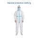 Non Toxic Breathable Disposable Coveralls , Hospital Medical Protective Suit