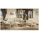 New French style picture fabric and wood sofa furniture antique classic sofa set