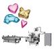 PLC and Touch Screen Controlled FILLING Heart Shape Foil Wrapping Machine For Chocolate