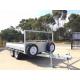 Hot Dipped Galvanized 10 x 5 Single Axle Flat Top Trailer , Tandem Axle Trailer