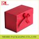 Ribbon Bow Tie Magnetic Closure Cardboard Gift Packing box with red Panton printing