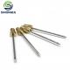 Customized gold plated brass metal base stainless steel pencil tip needle with side hole