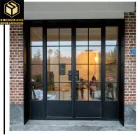 Villa Push Pull Curtain Wall Window Transparent Aluminium Black Window Sliding Frame