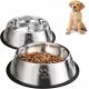 Stainless Steel Dog Bowls, Dog Feeding Bowls, Dog Plate Bowls with Rubber Base,Small Pet Feeder Water Bowls