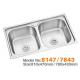78*43CM plating double bowl stainless steel kitchen sink