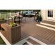 Recyclable WPC Decking Flooring Waterproof Brown For Court