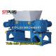 Twin Axis Plastic Shredder Machine For Hollow Containers Drum PLC Control