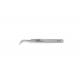 Silver Offset Printing False Lashes Tweezers Stainless Steel For Makeup