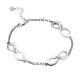 0.18oz 0.79cm Custom Silver Bracelets Solid 18k Gold Triple Infinity Bracelet