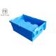 600 * 400 * 260 Mm Euro Stacking Containers , Plastic Nesting Crates With Attached Lids