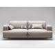 Italian Big Couch Linen Fabric Wide Sofa