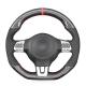 Hand Stitched Carbon Soft Suede Steering Wheel Cover for Volkswagen Golf VI Variant