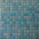 Antibacterial Square Creative Blended Blues Glass Mosaic Swimming Pool Ceramic Tiles