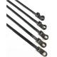 11 Inch Screw Hole Zip Ties Strong Black Nylon Cable Ties Indoor Outdoor Rated