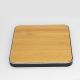 2 - 10mm Transmission Distance Bamboo Qi Wireless Charging Pad with Custom Logo