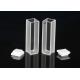 Micro Fluorescence UV Quartz Cell Standard Window Wall Thickness With Stopper