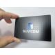 Customized Stainless Steel Matte Black Metal Business Member Card With Color Painted Logo