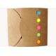 8 * 8cm size 350 GSM kraft paper, 5 color sticker notes Recycled Paper Notepad