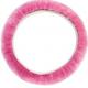 Pink Sheep Lambskin Steering Wheel Cover Heat Resistant