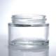Luxury Glass Cream Jars Transparent Round With Lid Skincare Face Cream Cosmetic Packaging